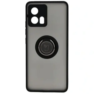 Bizon Case Hybrid Ring Motorola Edge 30 Fusion smoky with a black frame