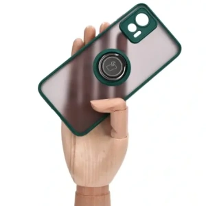 Buy Bizon Case Hybrid Ring Motorola Edge 30 Neo smoky with a dark green frame - BIZ461 - {ean13} - Home Screen Store Europe