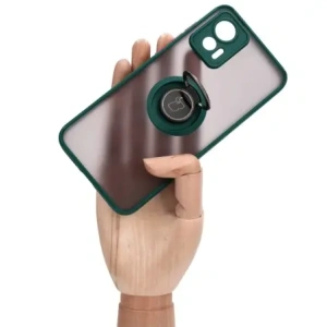 Buy Bizon Case Hybrid Ring Motorola Edge 30 Neo smoky with a dark green frame - BIZ461 - {ean13} - Home Screen Store Europe