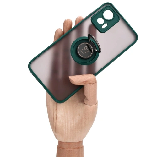 Kup Bizon Case Hybrid Ring Motorola Edge 30 Neo rauchig mit einem dunkelgrünen Rahmen - BIZ461 - {ean13} - Sklep Home Screen