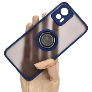 Kup Bizon Case Hybrid Ring Motorola Edge 30 Neo rauchig mit einem navyblauen Rahmen - BIZ462 - {ean13} - Sklep Home Screen