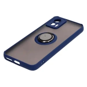 Buy Bizon Case Hybrid Ring Motorola Edge 30 Neo smoky with a navy blue frame - BIZ462 - {ean13} - Home Screen Store Europe
