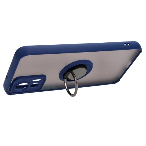 Kup Bizon Case Hybrid Ring Motorola Edge 30 Neo rauchig mit einem navyblauen Rahmen - BIZ462 - {ean13} - Sklep Home Screen