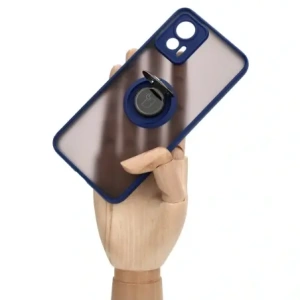 Buy Bizon Case Hybrid Ring Motorola Edge 30 Neo smoky with a navy blue frame - BIZ462 - {ean13} - Home Screen Store Europe