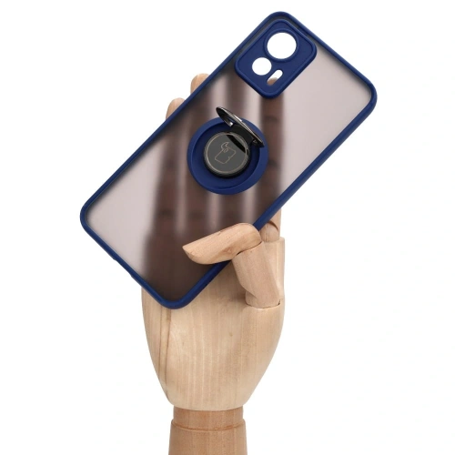 Kup Bizon Case Hybrid Ring Motorola Edge 30 Neo rauchig mit einem navyblauen Rahmen - BIZ462 - {ean13} - Sklep Home Screen