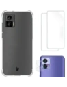 Etui + 2x folia + obiektyw Bizon Case Clear Pack do Motorola Moto Edge 30 Neo przezroczyste