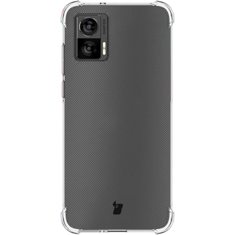 Etui + 2x folia + obiektyw Bizon Case Clear Pack do Motorola Moto Edge 30 Neo przezroczyste