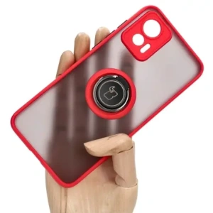Kup Pouzdro s prstovým držákem Bizon Case Hybrid Ring pro Motorola Edge 30 Neo kouřové s červeným rámečkem - BIZ464 - {ean13} - Sklep Home Screen