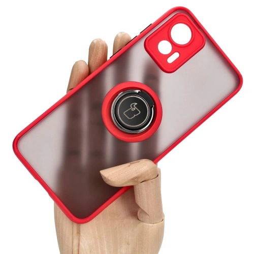Kup Etui z uchwytem na palec Bizon Case Hybrid Ring do Motorola Edge 30 Neo przydymione z czerwoną ramką - BIZ464 - {ean13} - Sklep Home Screen