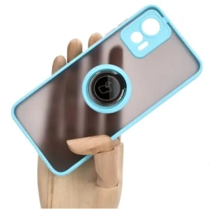 Kup Bizon Case Hybrid Ring Motorola Edge 30 Neo smoky mit einem hellblauen Rahmen - BIZ465 - {ean13} - Sklep Home Screen