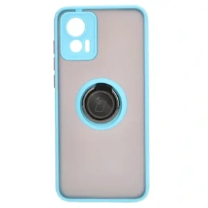 Buy Bizon Case Hybrid Ring Motorola Edge 30 Neo smoky with a light blue frame - BIZ465 - {ean13} - Home Screen Store Europe