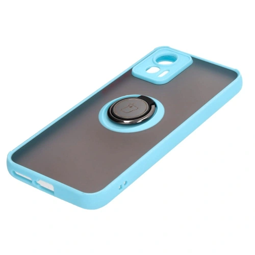Buy Bizon Case Hybrid Ring Motorola Edge 30 Neo smoky with a light blue frame - BIZ465 - {ean13} - Home Screen Store Europe