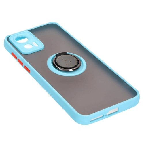 Buy Bizon Case Hybrid Ring Motorola Edge 30 Neo smoky with a light blue frame - BIZ465 - {ean13} - Home Screen Store Europe