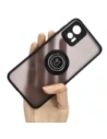 Bizon Case Hybrid Ring Motorola Edge 30 Neo smoky with a black frame