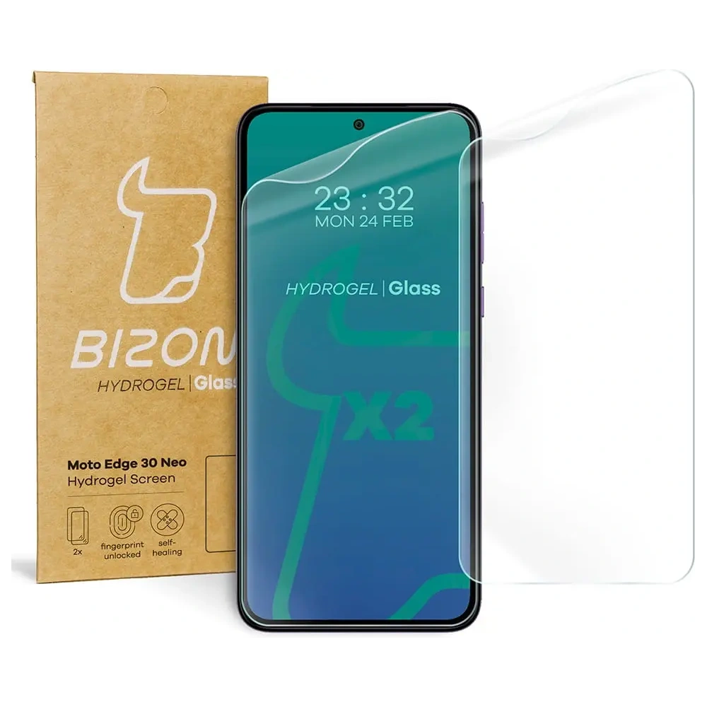 Folia hydrożelowa na ekran Bizon Glass Hydrogel do Motorola Edge 30 Neo [2 PACK]