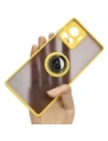 Bizon Case Hybrid Ring Motorola Edge 30 Ultra rauchig mit einem gelben Rahmen
