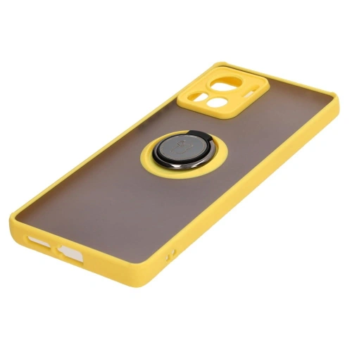 Kup Bizon Case Hybrid Ring Motorola Edge 30 Ultra fumuriu cu un cadru galben - BIZ471 - {ean13} - Sklep Home Screen