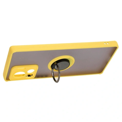 Buy Bizon Case Hybrid Ring Motorola Edge 30 Ultra smoky with a yellow frame - BIZ471 - {ean13} - Home Screen Store Europe