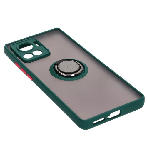 Kup Bizon Case Hybrid Ring Motorola Edge 30 Ultra fumuriu cu un cadru verde închis - BIZ472 - {ean13} - Sklep Home Screen
