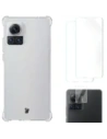 Etui + 2x folia + obiektyw Bizon Case Clear Pack do Motorola Moto Edge 30 Ultra przezroczyste