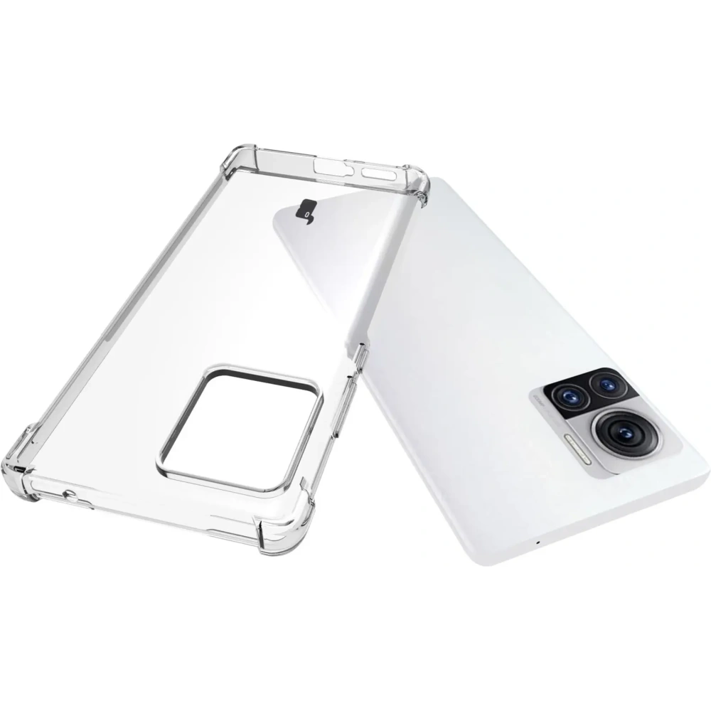 Etui + 2x folia + obiektyw Bizon Case Clear Pack do Motorola Moto Edge 30 Ultra przezroczyste