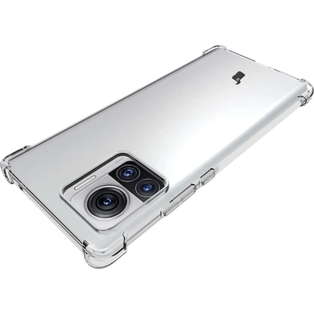 Etui + 2x folia + obiektyw Bizon Case Clear Pack do Motorola Moto Edge 30 Ultra przezroczyste