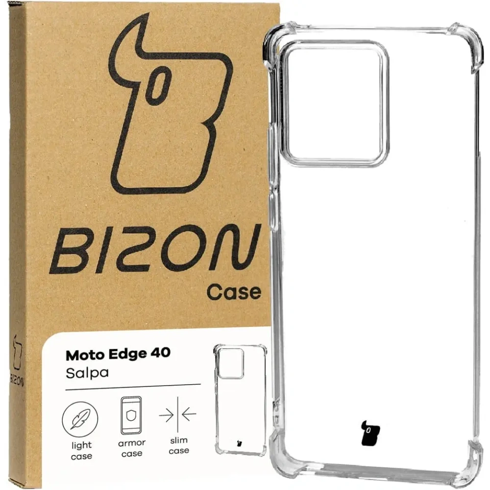 Elastyczne etui Bizon Case Salpa do Motorola Edge 40 przezroczyste