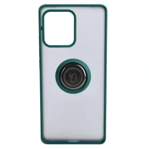Bizon Case Hybrid Gyűrű Motorola Edge 40 Pro füstös színben, sötétzöld kerettel