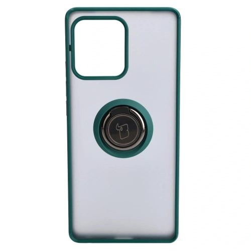 Kup Etui s úchytem na prst Bizon Case Hybrid Ring pro Motorola Edge 40 Pro kouřové s tmavě zeleným rámem - BIZ476 - {ean13} - Sklep Home Screen