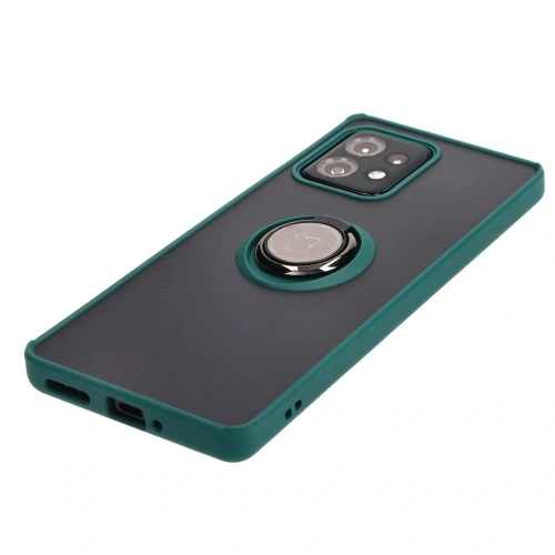 Kup Etui s úchytem na prst Bizon Case Hybrid Ring pro Motorola Edge 40 Pro kouřové s tmavě zeleným rámem - BIZ476 - {ean13} - Sklep Home Screen