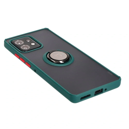 Kup Etui s úchytem na prst Bizon Case Hybrid Ring pro Motorola Edge 40 Pro kouřové s tmavě zeleným rámem - BIZ476 - {ean13} - Sklep Home Screen