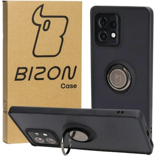 Buy Bizon Case Hybrid Ring Motorola Edge 40 Pro smoky with a black frame - BIZ477 - {ean13} - Home Screen Store Europe