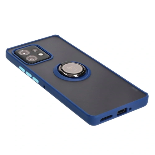 Buy Bizon Case Hybrid Ring Motorola Edge 40 Pro smoky with a navy blue frame - BIZ478 - {ean13} - Home Screen Store Europe