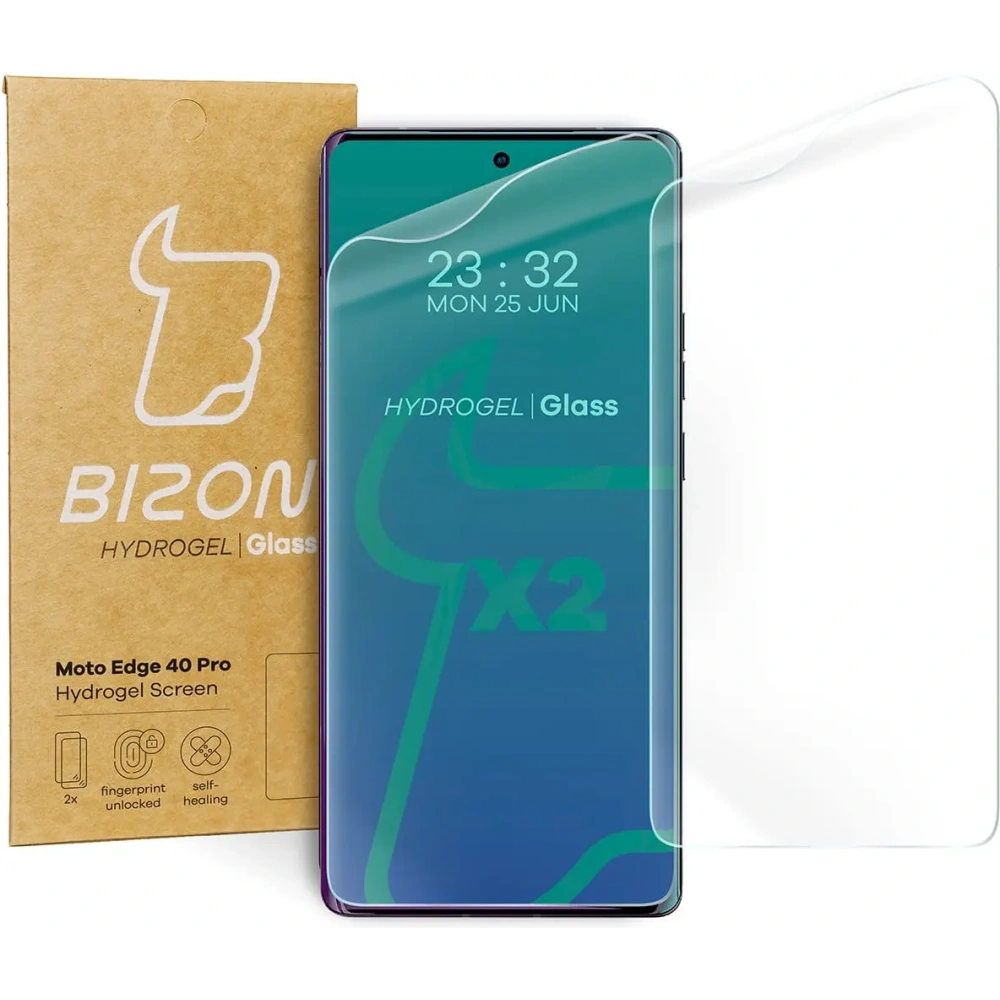 Folia hydrożelowa na ekran Bizon Glass Hydrogel do Moto Edge 40 Pro [2 PACK]