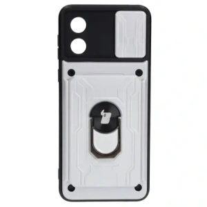 Kup Etui Bizon Case Camshield Card Slot Ring do Motorola Moto E13 5G bílé - BIZ481 - {ean13} - Sklep Home Screen