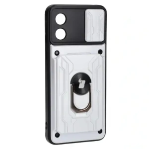 Buy Bizon Case Camshield Card Slot Ring Motorola Moto E13 5G white - BIZ481 - {ean13} - Home Screen Store Europe