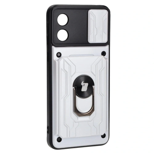 Buy Bizon Case Camshield Card Slot Ring Motorola Moto E13 5G white - BIZ481 - {ean13} - Home Screen Store Europe
