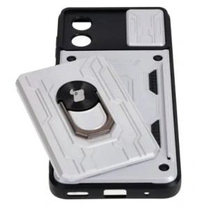 Buy Bizon Case Camshield Card Slot Ring Motorola Moto E13 5G white - BIZ481 - {ean13} - Home Screen Store Europe