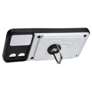 Buy Bizon Case Camshield Card Slot Ring Motorola Moto E13 5G white - BIZ481 - {ean13} - Home Screen Store Europe
