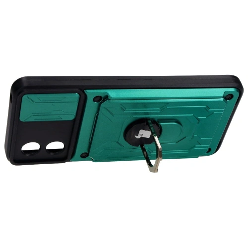 Kup Bizon Case Camshield Kártyahely Gyűrű Motorola Moto E13 5G zöld - BIZ483 - {ean13} - Sklep Home Screen