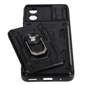 Buy Bizon Case Camshield Card Slot Ring Motorola Moto E13 5G black - BIZ484 - {ean13} - Home Screen Store Europe