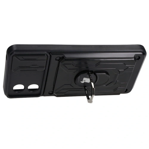 Kup Bizon Case Camshield Kártyafoglalatos Gyűrű Motorola Moto E13 5G fekete - BIZ484 - {ean13} - Sklep Home Screen