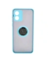 Buy Bizon Case Hybrid Ring Motorola Moto E13 smoky with a light blue frame - BIZ486 - {ean13} - Home Screen Store Europe