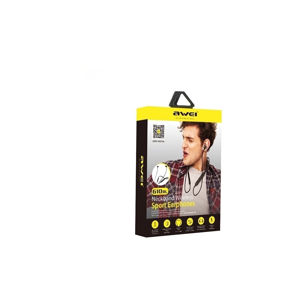 AWEI słuchawki sportowe Bluetooth G10BL czarny/black Neckband