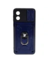 Bizon Case Camshield Card Slot Ring Motorola Moto E13 5G navy blue