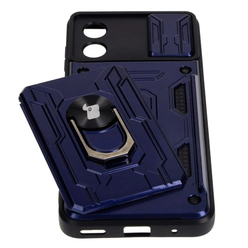 Buy Bizon Case Camshield Card Slot Ring Motorola Moto E13 5G navy blue - BIZ487 - {ean13} - Home Screen Store Europe