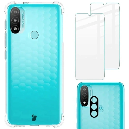 Buy Bizon Case Clear Pack case + 2x screen glass + lens glass Moto E20 clear - BIZ488 - {ean13} - Home Screen Store Europe