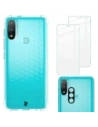 Bizon Case Clear Pack carcasă + 2x sticlă de ecran + sticlă de lentilă Moto E20 transparentă