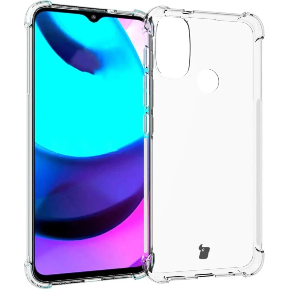 Etui + 2x szkło na ekran + obiektyw Bizon Case Clear Pack do Moto E20 przezroczyste