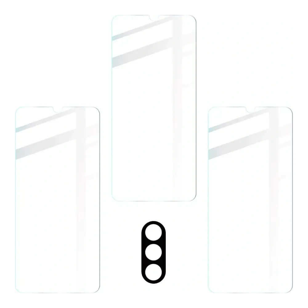 Szkło hartowane Bizon Glass Clear - 3 szt. + obiektyw Moto E20